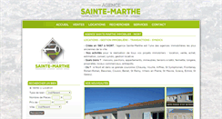 Desktop Screenshot of agence-saintemarthe.com